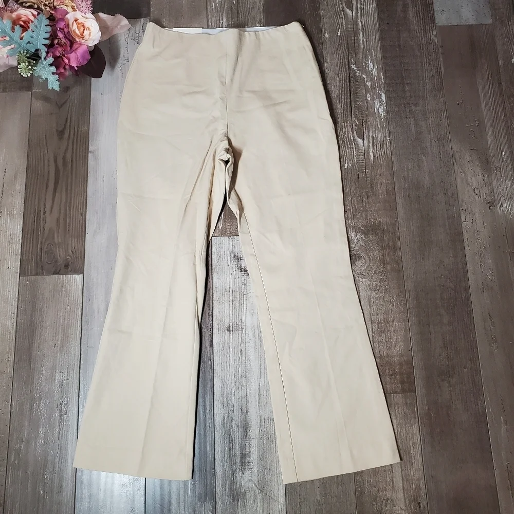 NWT a new day Kick Flare Highest Rise Chino Dress Pants Women's Size 6R Beige - Picture 1 of 16